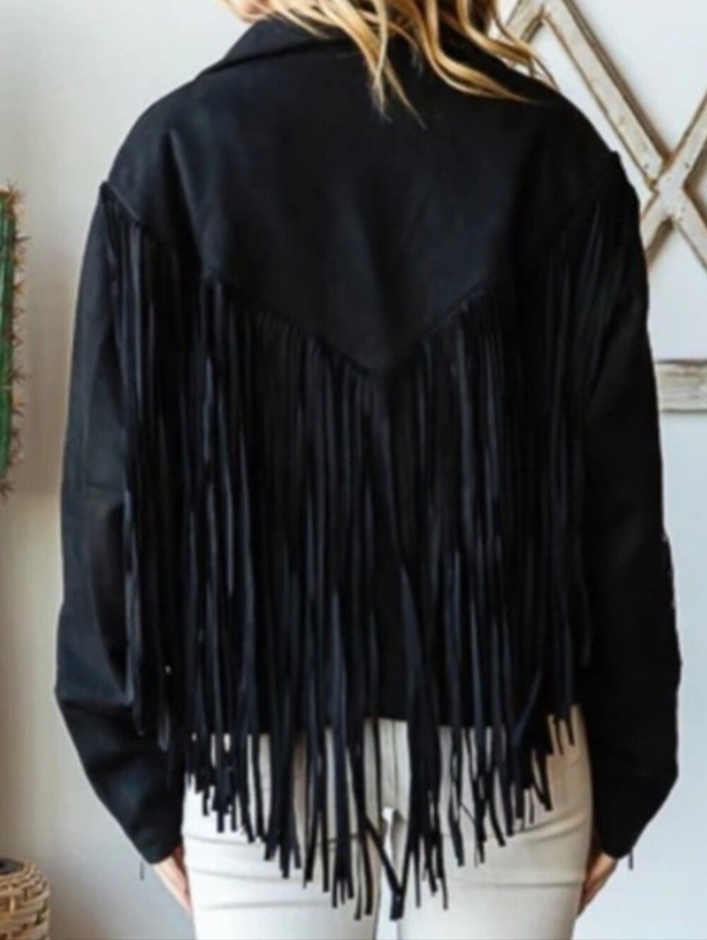 Oli & Hali Black Fringe Moto Jacket | NWT | Size Small | Western Boho - Picture 8 of 11